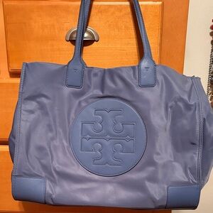 Tory Burch Light Gray Logo Tote